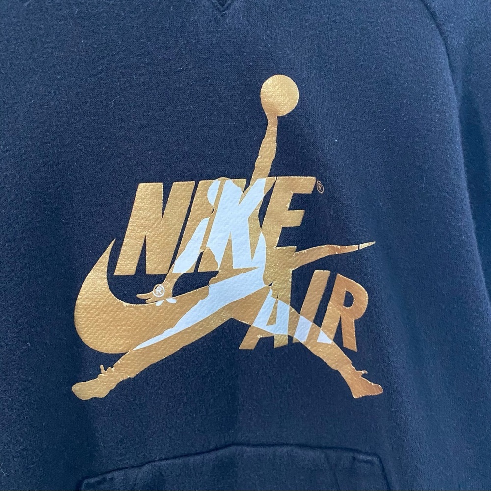 Kid’s Nike Air Black Sweatshirt with Gold‎ Graphic